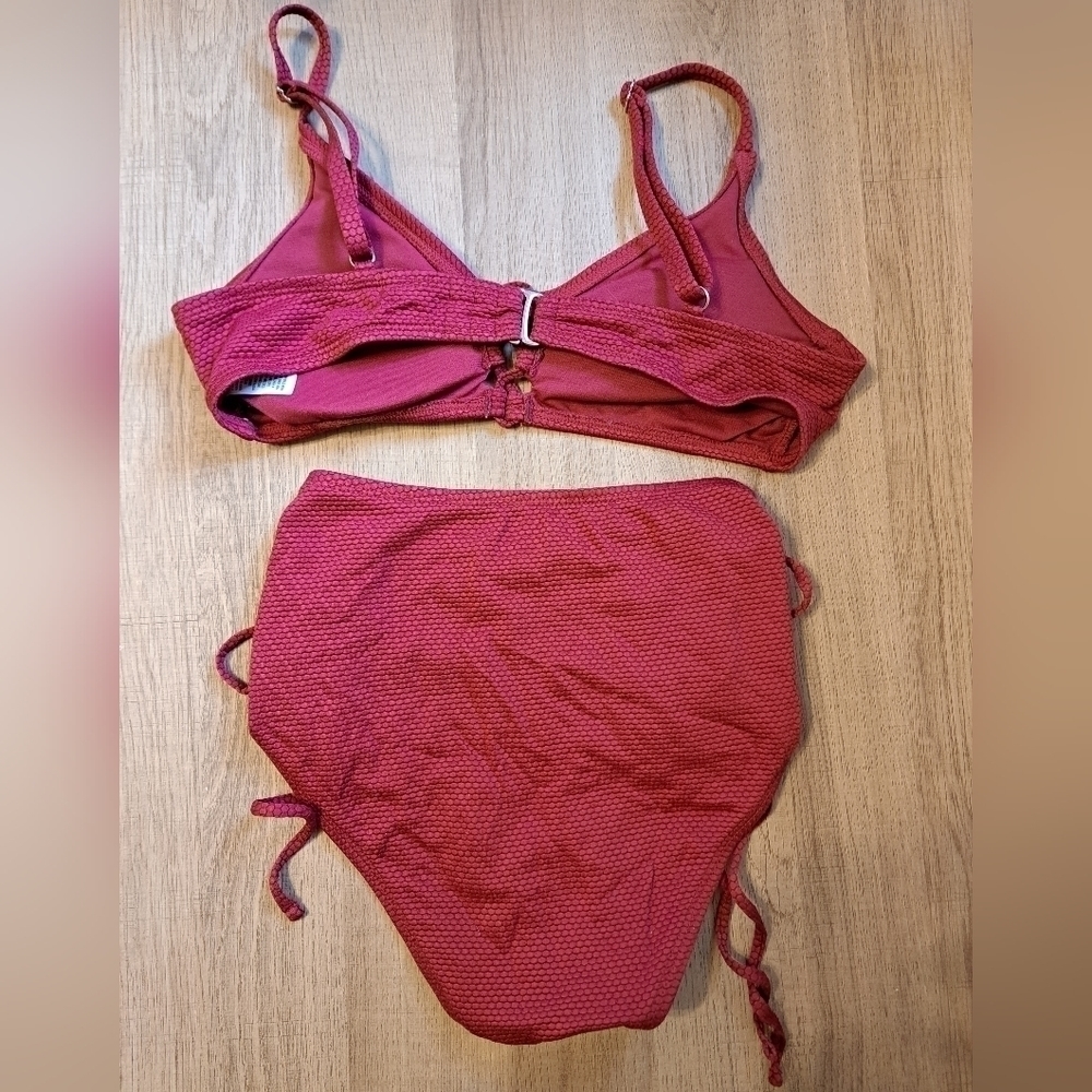 Shade & Shore Red High Waist Bikini Tie Small - Picture 4 of 8
